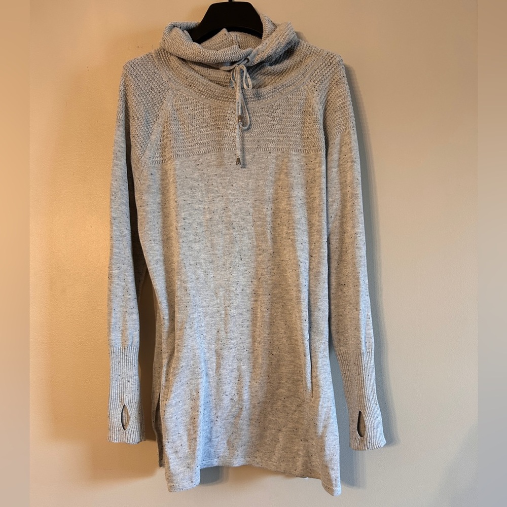 Telluride cowl neck sweater with thumb holes